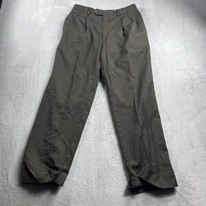 Lauren Ralph Lauren Men Wool 120's Cashmere Pleated Dress Pants Brown 30x28